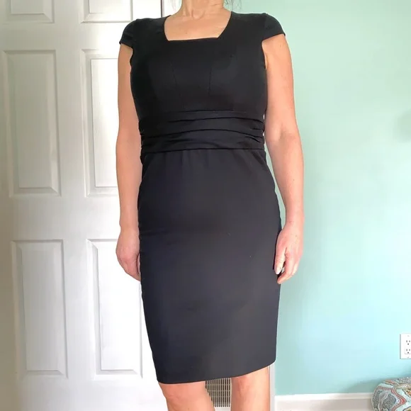 blue dress for baby girl Pre-Loved BR Banana Republic Women's Bias-Cut Satin Midi Dress Black Size L  – Elle & Beck main image 1
